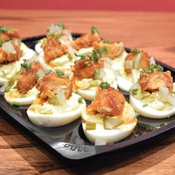 HOT HONEY FRIED CHICKEN DEVILED EGGS PLATTER (12)