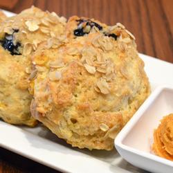 PEACH, MANGO & BLUEBERRY BISCUITS