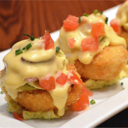 BENEDICT FRIED DEVILED EGGS