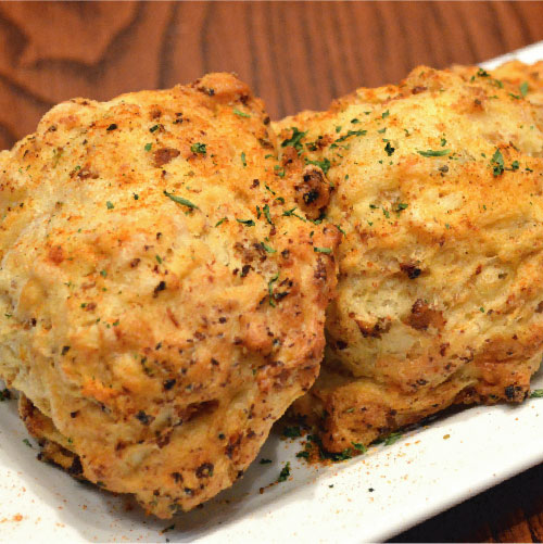 CHICKEN ANDOUILLE SAUSAGE BISCUITS